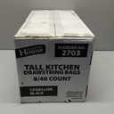 Black Trash Bags, 13 Gallon - Case Pack of 320 - For Home, Kitchen, Office & Everyday Use
