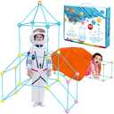 202 Piece Fort Building Kit - Indoor Play Engineering Set with Connecting Sticks & Balls - Creative STEM Building Toys for Kids Play Spaces, Tents & Hideouts