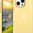 BENTOBEN Magnetic for iPhone 16 Pro Max Case,(Compatible with MagSafe) (Military Grade Drop Protection) Slim Translucent Matte Shockproof with Anti-Fingerprint Phone Case 6.9",Yellow