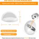 4 Pcs WB03T10205 Stove Knob Replacement for GE Stove Burner Knobs GE Gas Range Parts White Plastic Surface Burner Control Knob General Electric Profile Range Cooktop Knobs