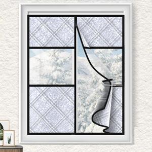 Thermal Insulated Window Cover,47" X 63" for Window Insulation for Winter,Oxford Windows Blanket Curtains Winterizing Kit Window Insulation for Winter Keeping Warm