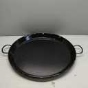 Paella Pan  Enamelled, No-Rust Steel Skillet  Easy-to-Clean Pan for Propane & Gas Burners  Indoor & Outdoor Cooking Cacerola Paellera Sarten  22 Inch, for 16 Servings
