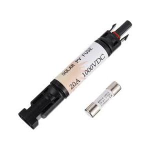 20A Waterproof in-Line Solar Fuse Holder,PV Inline Fuse Holders 20 Amp for Solar Panel and Solar Controller, Black,with Fuse