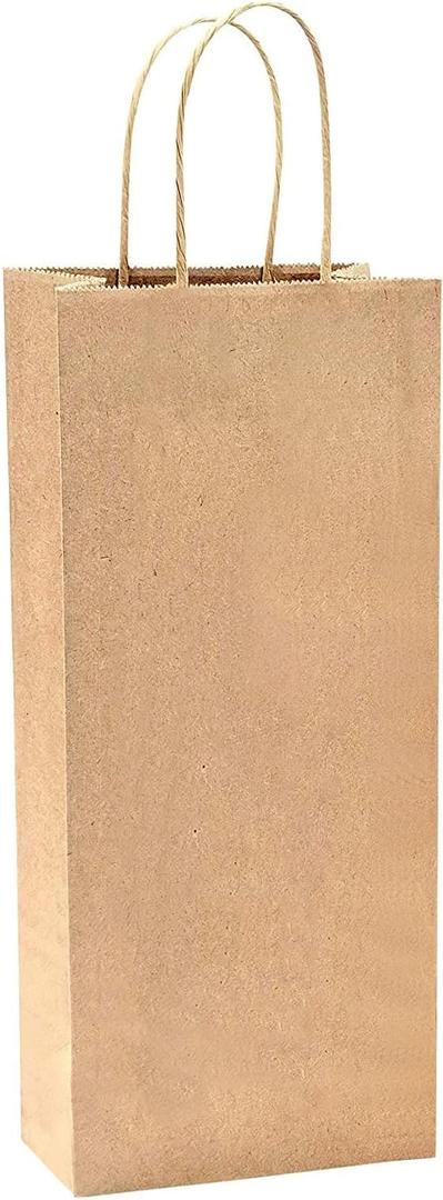 SAM WRAP Wine Bags, for Wine Spirits 5.25" x 3.25" x 13" Gift Bags (50)