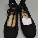 Women's Comfortable Ballet Flats with Strap, Ballerina Flats with Elastic Ankle Straps for Women Renaissance Shoes Women Flat Ballerina Shoes (10)