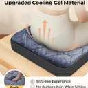 Large Seat Cushion, Dual-Layer Gel & Memory Foam Office Chair Cushion for Long Sitting, Keep Cooling & Soft 19.7 inch Seat Pad for Office Chairs (Super Lager Size (19.7"), Gray)