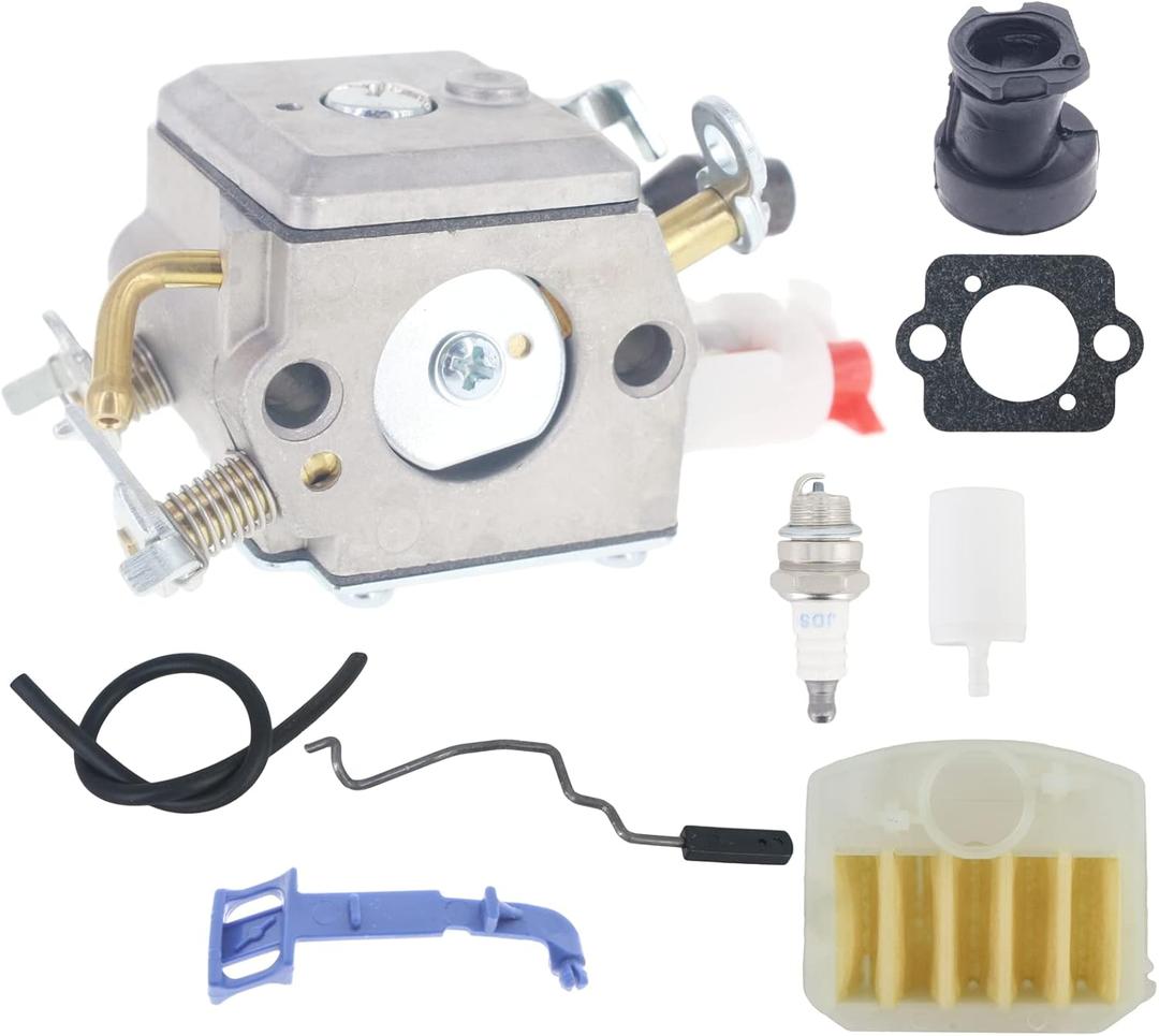 ANTO Carburetor for Husqvarna 350 340 345 346 XP 351 353 Chainsaw Replace C3-EL18B 503283208 Single Tube Carburetor with Air Filter Fuel Line Intake Manifold Kit