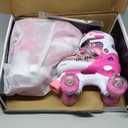 Adjustable Roller Skates for Girls and Women, All 8 Wheels of Girl's Skates Shine, Safe and Fun Illuminating for Kids Small-(10-13 US)