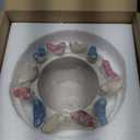 ZSHAWN Stoneware Planter with Colorful Birds on Rim, Reactive Glaze Decorative Flower Pot for Indoor Plants, Vintage Cottagecore Bird Planter, Ceramic Pot for Succulents, Tabletop Home Dcor Accent