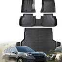 for Subaru Forester Floor Mats 2024 2023 2022 2021 2020 2019, All Weather Trunk Mat Cargo Liner TPE Accessories 2019-2024 (6PCS)