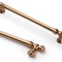 Asidrama 6 Pack 10 Inch(254mm) Champagne Bronze Kitchen Cabinet Handles, Cabinet Pulls Kitchen Cabinet Hardware for Cupboard Drawer Pulls (10" Hole Center)