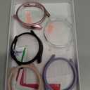 Landhoo 6+6 Pack for Samsung Galaxy Watch 7 40mm Screen Protector Case, Hard PC Bumper + HD Anti-Fog Tempered Glass Protective Film, Waterproof Face Cover Set for Galaxy Watch 7 40mm Accessories