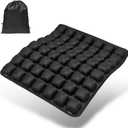 Inflatable Travel Seat Cushion, Airplane Seat Cushion for Long Flights & Car Rides, Portable Air Pad with Built-in Pump, Ergonomic Tailbone Buttocks Pain Relief for Office Chair, Wheelchair, Stadium