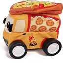Plush Pizza Car with 2.4GHz Remote Soft Fabric RC Toy with Music Effects & Buildable Top, Safe Indoor Play Vehicle for Kids Ages 2+
