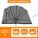 CXRCY Motorcycle Cover Shelter Storage - Heavy Duty 600D Oxford Vehicle Shed with Combination Lock, Includes Carry Bag, 106" x 41" x 60" Garage Tent, Roll-Up Side Windows - Black
