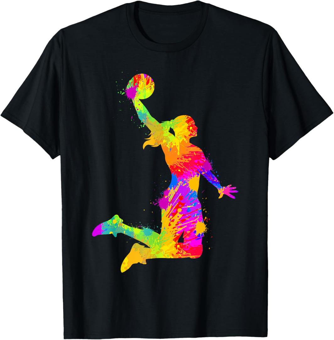 Basketball Girl Women Girls T-Shirt Small