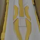 Roundhill Furniture Traditional Queen Anna Style Wood Floor Cheval Mirror, Yellow