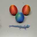 3D Printed Animals Dragon Toys Eggs - Christmas Stocking Stuffers Birthday Gifts for Kids Teen Girls Boys 4PCS Mini Crystal Dragon Toys for Ages 8-13 Year Old Easter Basket Fillers Essentials