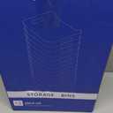 Tiawudi 12 Pack Plastic Storage Bins, Multi-Use Organizer Bins, Pantry Organizer, Clear Storage Containers for Home, Kitchen, Office, Cabinet, Shelf and Fridge Organization