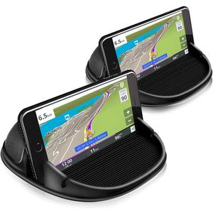 Loncaster [2 Pack] Dashboard Car Phone Holder Mount, Universal Cell Phone Automobile Cradles Ultra Stable Slip Free Hands Free Car Accessories Compatible for iPhone, Most Smartphones and GPS (Black)