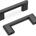 homdiy 10 Pack Matte Black Cabinet Pulls 3 inch Hole Center Kitchen Drawer Handles for Dresser Cupboard Living Room