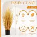 Jexine 2 Pieces 4 ft Tall Artificial Grass Plant Potted Artificial Greenery Floor Plants Fake Pampas Grass Tall in Pot for Housewarming Gift House Garden Bathroom Lobby Indoor Outdoor(Fall)