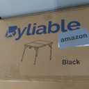 34" Square Foldable Table with Built in Handle & Detachable Steel Legs | Heavy Duty Portable | Perfect for Party, Dining, Events, Picnic Indoor, Outdoor, Camping, Temporary, Black