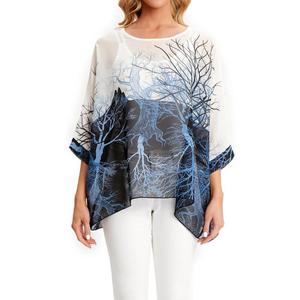 Rokou Women's Floral Blouse Loose Batwing Sleeve Beach Chiffon Poncho Sheer Tunic Tops (X-Large, Color34) Rokou Women's Floral Blouse Loose Batwing Sleeve Beach Chiffon Poncho Sheer Tunic Tops (X-Large, Color34)