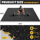 0.4" Thick Rubber Top Exercise Mat, Interlocking Puzzle Gym Flooring Mat