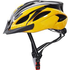 UPANBIKE Adult Bike Helmet - One-Piece Adjustable Safety Protection for Mountain & Road Bikes (Yellow+Black)