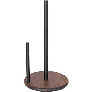 Paper Towel Holder Countertop with Real Wood Round Base, Farmhouse Paper Towel Holder Stand for Kitchen Dining Table Home Decor