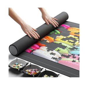 The Original Newverest Jigsaw Puzzle Mat Roll Up, Saver Pad 46” x 26” Portable Keeper Up to 1500 Pieces with Non-Slip Rubber Bottom & Smooth Top + 3 Puzzle Sorting Trays & Travel-Friendly Storage Bag The Original Newverest Jigsaw Puzzle Mat Roll Up, Saver Pad 46” x 26” Portable Keeper Up to 1500 Pieces with Non-Slip Rubber Bottom & Smooth Top + 3 Puzzle Sorting Trays & Travel-Friendly Storage Bag