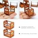 Yardwe Miniature Wooden Basket Dollhouse Accessories Hollow Wire Frame Storage Model 1.25 Inch for Dollhouse D Cor and Display