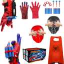 DRAVF Spider Web Shooter Toy for Men and Kids, Super Spider Webs Shooters Hero with Wrist Toys Set Cool Stuff Funny for Christmas Halloween Birthday Gifts (Blue)