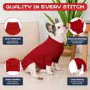 Dog Sweater Turtleneck Pullover Cable Knit for Boys Girls Medium Dogs Frenchie Dachshund Corgi Beagle Winter Stretch Clothes Long Sleeves (M, Red)