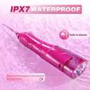 TOVENDOR Electric Water Dental Flosser Teeth Pick, Cordless Flossers Oral Irrigator IPX7 Waterproof 300ML Rechargeable Travel Water Teeth Cleaner with 5 Tips for Home Braces Care Gums Deep Cleaning
