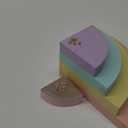Decorably Pastel Rainbow Bookends for Kids - 1 Set Non-Skid Wooden Rainbow Book Ends for Baby's Nursery, Classroom