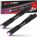 GearLight UV Black Light Flashlight S100 [6 Pack] - Mini Blacklight Ultraviolet Pen Lights for Leak and Hotel Inspection - Pet Urine, Bed Bug, Scorpion, Stain, and Dye Detector