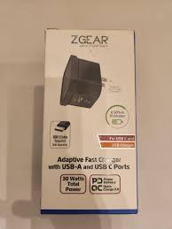 Zgear Adaptive Fast Charge With Two USb Ports 18 Watts