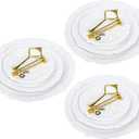Fasmov 3 Pack Plastic Cupcake Stand, 3 Tier Cupcake Stand Dessert Plates Cake Fruit Candy Display Tower Reusable Pastry Platter for Wedding Birthday Baby Shower Tea Party Decorations - White