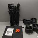 Wagon Carts Foldable 420LBS Weight Capacity Collapsible Wagon with Big All-Terrain Wheels, Heavy Duty Beach Wagons Cart with Cup Holders for Camping, Garden, Sports, Grocery pcs (Black)