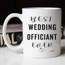 Best Wedding Officiant Ever Mug, Bride Groom Thank You Gifts for Women Men, Officiant Appreciation Present for Wedding Day from Couple, 11oz Ceramic Mug (white)