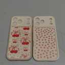 Zrutru 2 Pack Cherry Phone Case for iPhone 17 Pro Max 6.9",Cute Aesthetic Cases Kawaii Bow Design Pattern Cover for Girls Women,Soft Anti-Scratch Shockproof Protection Funda for iPhone 17 Pro Max 6.9"