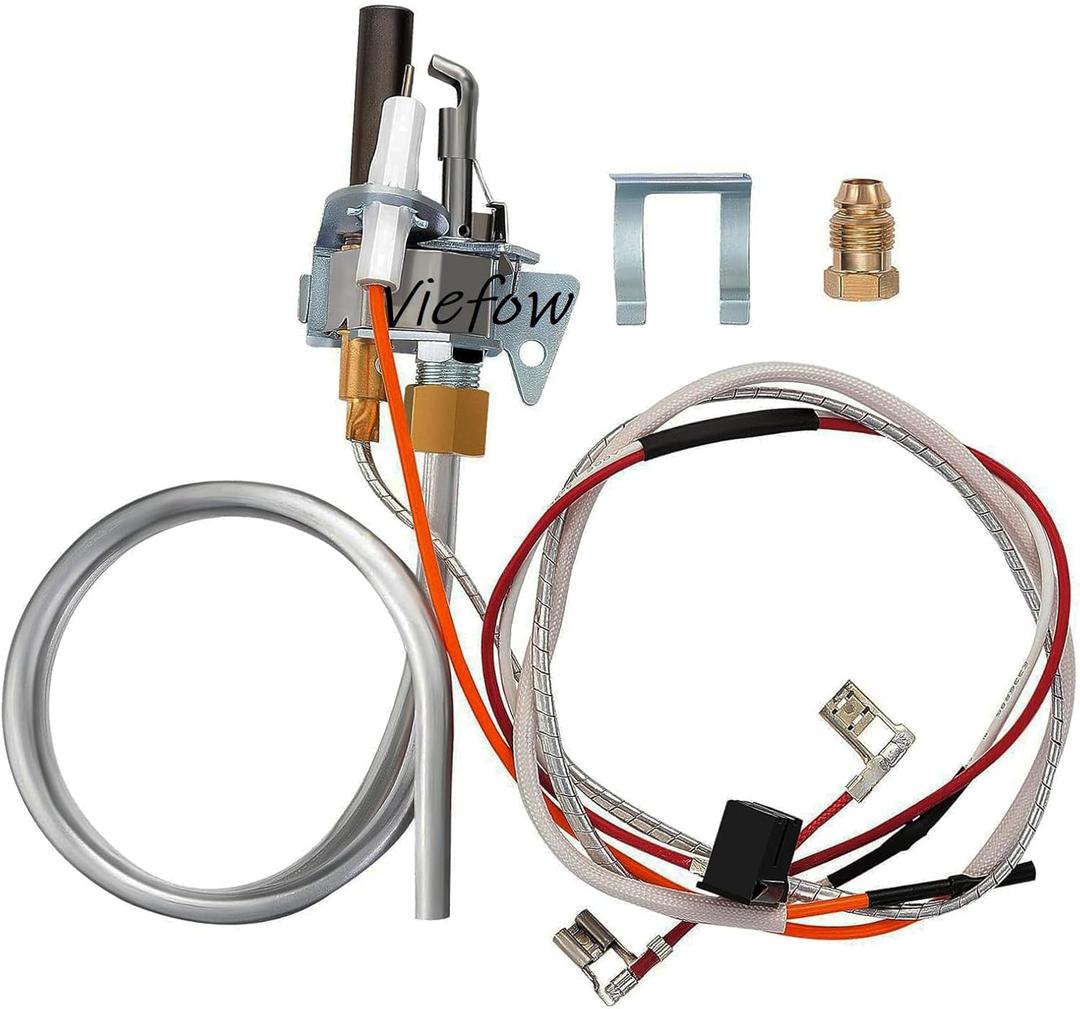 100112330 9007876 9007877 Water Heater Pilot Assembly Replace Nat Gas Thermopile Assembly, Compatible with 300 301 Series Whirlpool Water Heater Parts & A.O.Smith, American, State, Kenmore, Reliance
