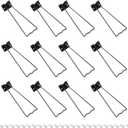 PATIKIL 5.94" Easel Back, 12 Sets Metal Picture Frame Back Stand Photo Frame Easel Back Support with Screws for Crafts Art Frames Supplies Paintings Display, Black