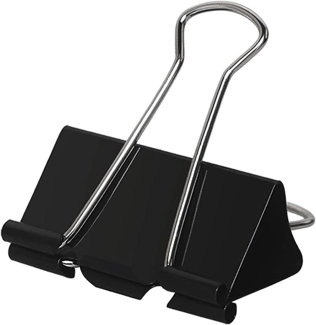 Large Binder Clips 1.6 Inch (60 Pack), Big Binder Clips for Office and Home Supplies, Black