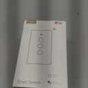 MOES 2.4GHz WiFi Wall Touch Smart Switch Neutral Wire Required, 3 Way Multi-Control, Glass Panel Light Switch Work with Smart Life/Tuya App, RF433 Remote Control, Alexa and Google Home White 3 Gang