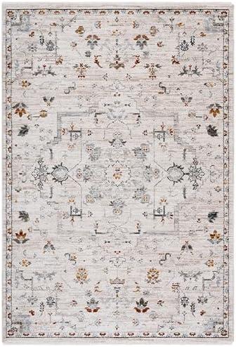 SAFAVIEH Vintage Rosewood Collection Area Rug - 6' x 8'7", Ivory & Grey Rust, Non-Shedding & Easy Cleaning, Ideal for Living Room, Bedroom, Dining Space (VTR510A)