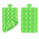 ZZGX Upgrade 2PCS Silicone Suction Cup Phone Case Mount Holder, Phone Accessory Holder Non Slip Phone Suction Cup Mat for Mirror Bathroom Home Kitchen (Green, Double Sided)