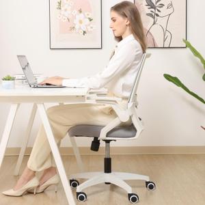 Office Chair Ergonomic Desk Chair, 400lbs Home Mesh Office Desk Chairs with Wheels, Comfortable Gaming Chair, High Back Office Copmuter Chair for Long Hours(White)